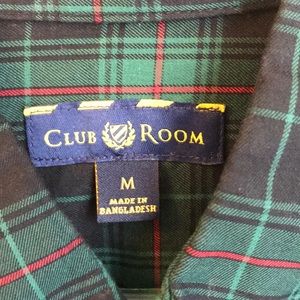 Club Room Button Down Plaid Red and Green